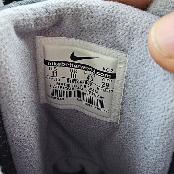 Nike Men Sneaker High Top Gray/Blue Shoes Lace Up Size 11US 45EU - Picture 8 of 12